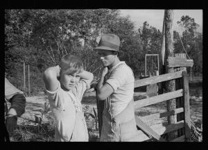 [Untitled photo, possibly related to: Resettled farmer who has failed to cooperate with Wolf Creek Farm Project, Georgia]