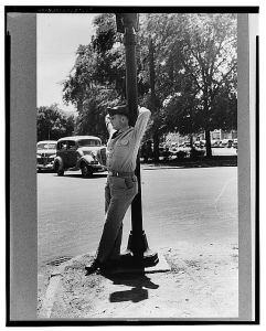 Soldier from Fort Benning on a street in Columbus, Georgia