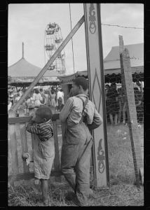 [Untitled photo, possibly related to: At the Greene County fair, Greensboro, Georgia. White schoolchildren were admitted free one day, Negro schoolchildren the next]