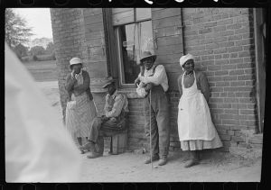 [Untitled photo, possibly related to: Outside the general store, Woodville, Greene County, Georgia]