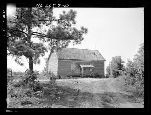 Operating general store on Hell's Half Acre, project area of Plantation Piedmont agricultural demonstration project, near Eatonton, Georgia. This store carries a very small stock and opens only when prospective customers call owner from his home nearby