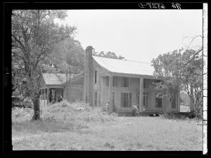 What is left of a once prosperous plantation home. Area of Piedmont agricultural demonstration project near Eatonton, Georgia