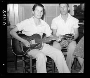 Girl and boy singing at Irwinville Farms, Georgia
