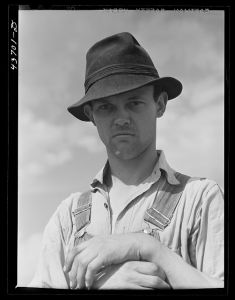 [Untitled photo, possibly related to: Mr. Cecil Roy, clearing land at Hazlehurst Farms Inc. near Hazlehurst, Georgia]