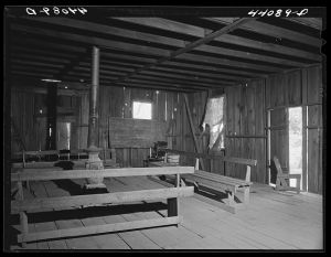 Interior of Negro schoolhouse in Heard County, Georgia