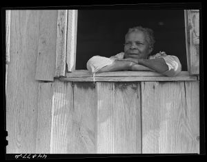 Wife of ex-slave Henry Brooks. Parks Ferry Road, Greene County, Georgia