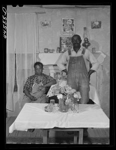 In the home of a FSA (Farm Security Administration) family. Greene County, Georgia