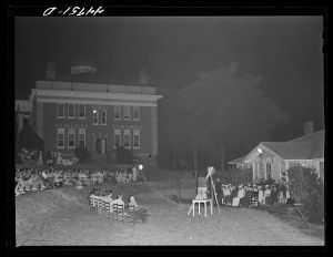 Outdoor graduation of the Union Point high school. Greene County, Georgia