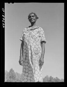Mrs. Mary Willis, widow, who with two children runs a rented farm near Woodville. Greene County, Georgia