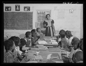 Siloam, Greene County, Georgia. Singing class in a Negro school