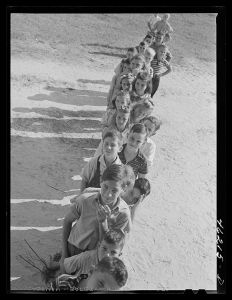 Siloam, Greene County, Georgia. Children at the school