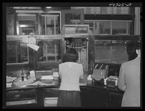 [Untitled photo, possibly related to: In the Greensboro Bank, Greene County, Georgia]