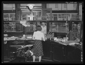 [Untitled photo, possibly related to: In the Greensboro Bank, Greene County, Georgia]