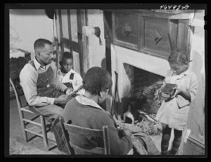 Boyd Jones with his family, Greene County, Georgia