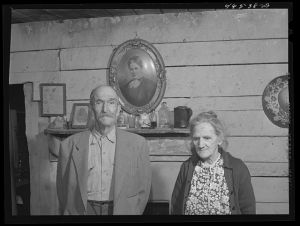 [Untitled photo, possibly related to: Mr. and Mrs. Arthur Bertland, old age pensioners in Penfield, Greene County, Georgia]