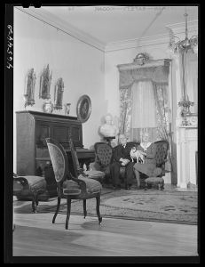[Untitled photo, possibly related to: Mr. and Mrs. Harold Lamb, in their home in Union Point, Greene County, Georgia]