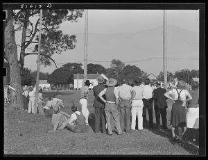 Baseball game after May Day-Health Day festivities at Irwinville Farms, Georgia