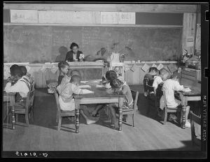 First grade in Flint River Farms school, Georgia