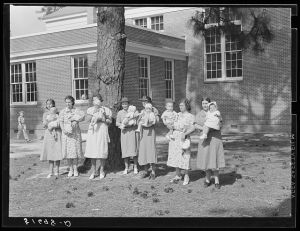 Prize-winning babies on May Day-Health Day program. Irwinville Farms, Georgia