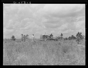 FSA (Farm Security Administration) supervisors watching terracing of client's land. Greene County, Georgia