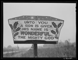 [Untitled photo, possibly related to: Religious sign on highway between Columbus and Augusta, Georgia, indicating revival of interest in religion]