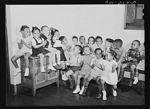 [Untitled photo, possibly related to: Atlanta University, Atlanta, Georgia. Nursery children]