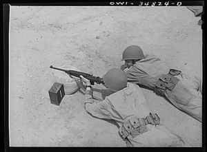Warner Robins, Georgia. Air Service Command, Robins Field. Learning marksmanship with the carbine
