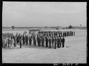 Daniel Field, Georgia. Air Service Command. Enlisted men learning close order drill