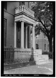 Cunningham House (Portico), 101 East Oglethorpe Street, Savannah, Chatham County, GA