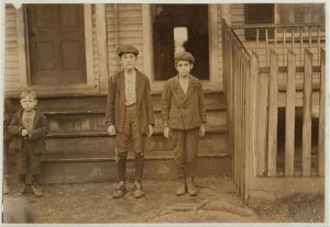 Wallace Pollard--In Mill for several years. Smaller one--Otis Pollard--2 years in King Mfg. Co., Augusta, Ga. Sat. Jan. 16, 1909. Location: Augusta, Georgia.