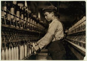 A doffer boy in Globe Cotton Mill, Augusta, Ga. Location: Augusta, Georgia.