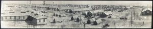 Looking down Tyler Ave. from 108th Field Artillery, Camp Hancock, Augusta, Ga., Feb. 1918