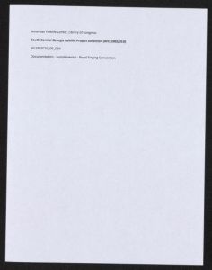 Documentation -- Supplemental -- Royal Singing Convention