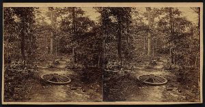 Gen. McPherson was killed at the small tree in the middle ground, showing a white square, July 22, 1864, Atlanta, Ga, Nov. 1864
