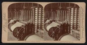 Warping room, cotton mill, Augusta, Ga., U.S.A.