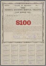 Mortgage bond, Georgia Eclectic Medical College, Atlanta, Ga., 1881