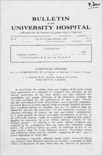 Bulletin of the University Hospital [Vol. 2, No. 2]