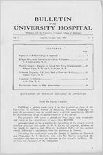 Bulletin of the University Hospital [Vol. 3, No. 3]