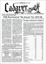 The Cadaver, 1978 Feb, Vol. 32, Special Issue