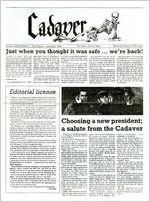 The Cadaver, 1988 November, Vol. 43, No. 1