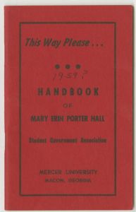 This Way Please... Handbook of Mary Erin Porter Hall