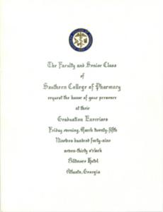 Commencement Invitation, 1949