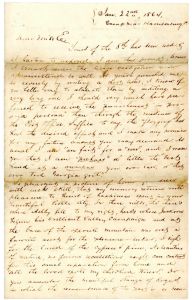 Letter to Chloe Lewis, Jan. 22, 1864