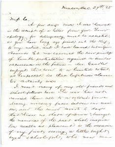 Letter to Chloe Lewis, Dec. 27, 1865