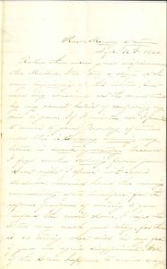 Letter to Eugene Mitchell from Chloe Lewis, Sept. 16, 1866