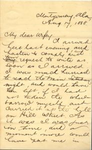 Letter to Chloe Mitchell, Aug. 17, 1868