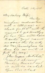 Letter to Chloe Mitchell, Oct. 14, 1868