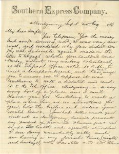 Letter to Chloe Mitchell, Sept. 20, 1869