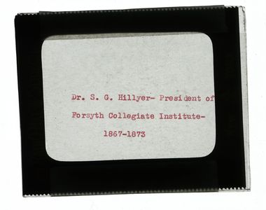 Dr. Hillyer, Tift College, 1867-1873