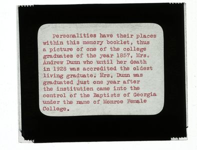 Mrs. Dunn, Tift College, undated